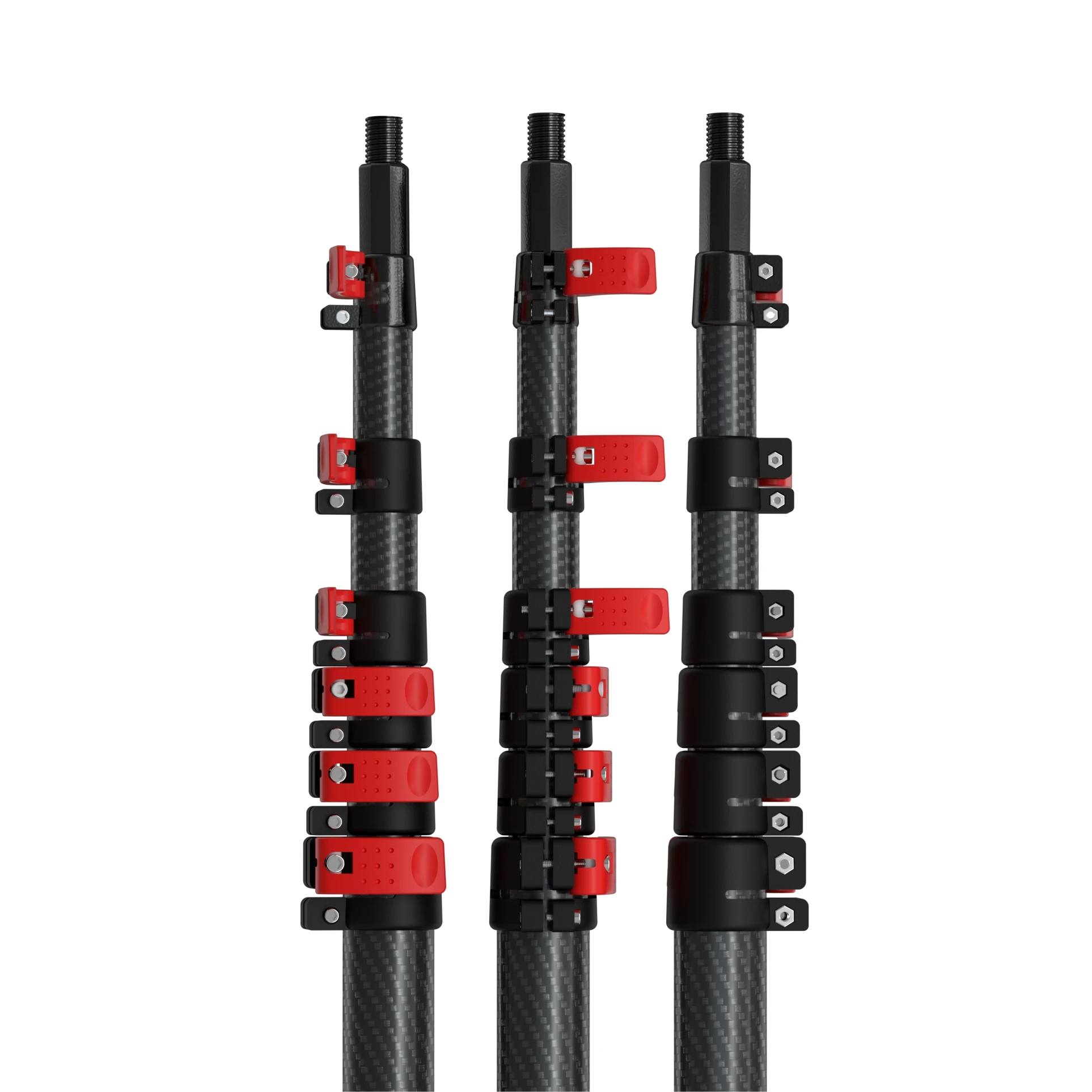 Carbon Fiber Telescopic 25ft Multi Section Water Fed Pole Scratch Free for Window Cleaning Custom Label Program