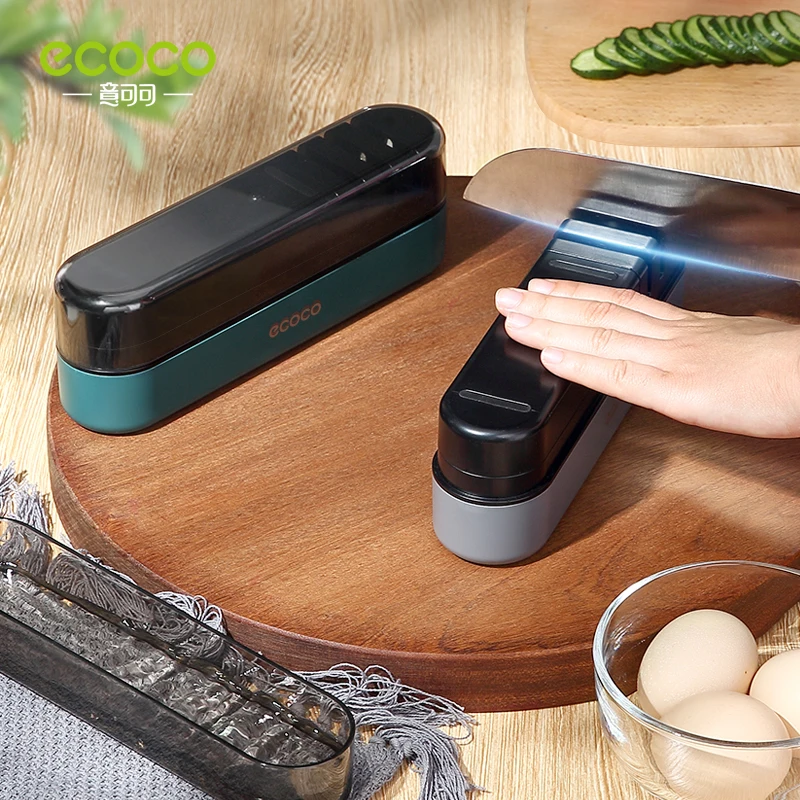 ECOCO Kitchen Sharpener Diamond Quick Sharpener Scissors Storage Bracket Blade Multi Functional Sharpening Stone Cooking Helper