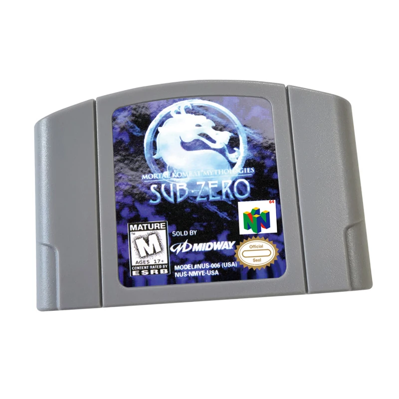 Mortal-Kombat-Mythologies-Sub-Zero Video Game Cartridge Card - Compatible model N64 – English - US Version