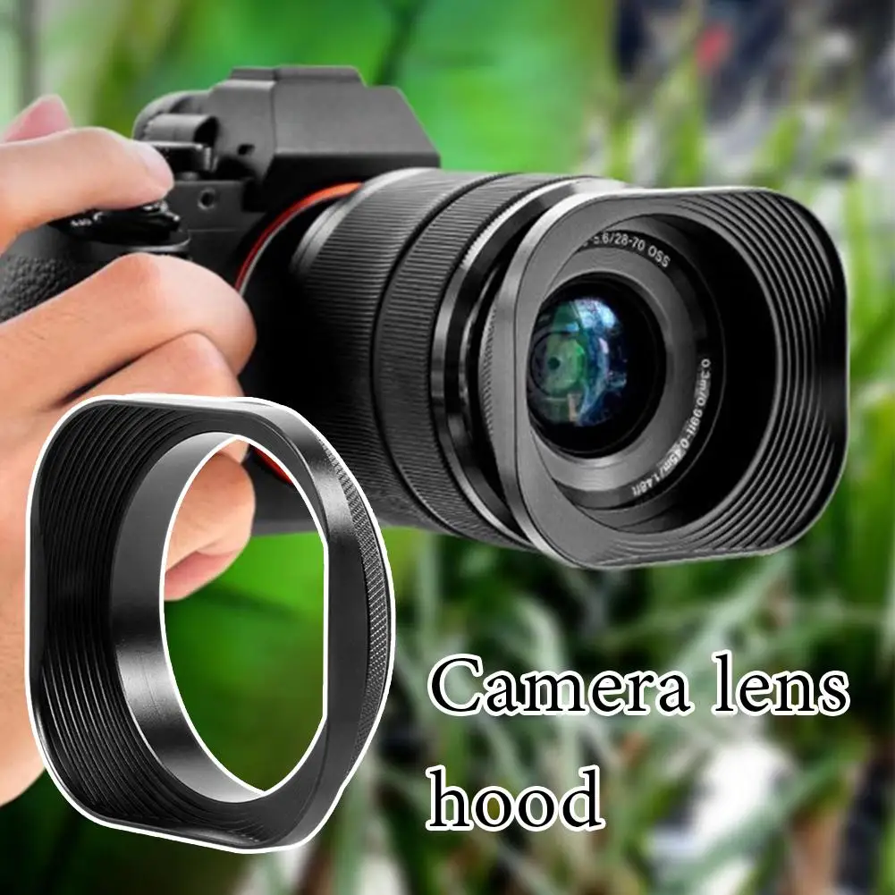 CNC Aluminum Alloy Square Camera Lens Hood Suitable For Fuji Viltrox Tamron 62mm To Enhance Contrast And Anti-gl U5D6