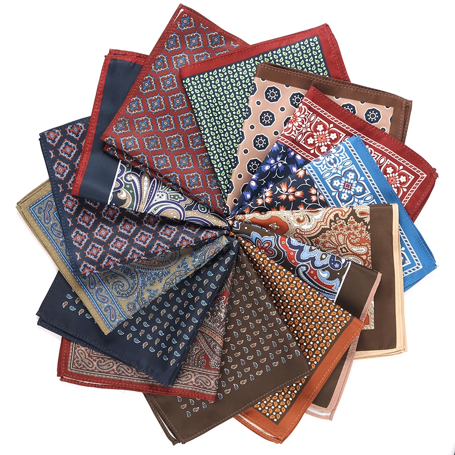 Мужские классические карманы портмоне Смит с рисунком красного, цвета хаки, Цветочные карманы, квадратные Свадебные накидки, деловой подарок для Него
