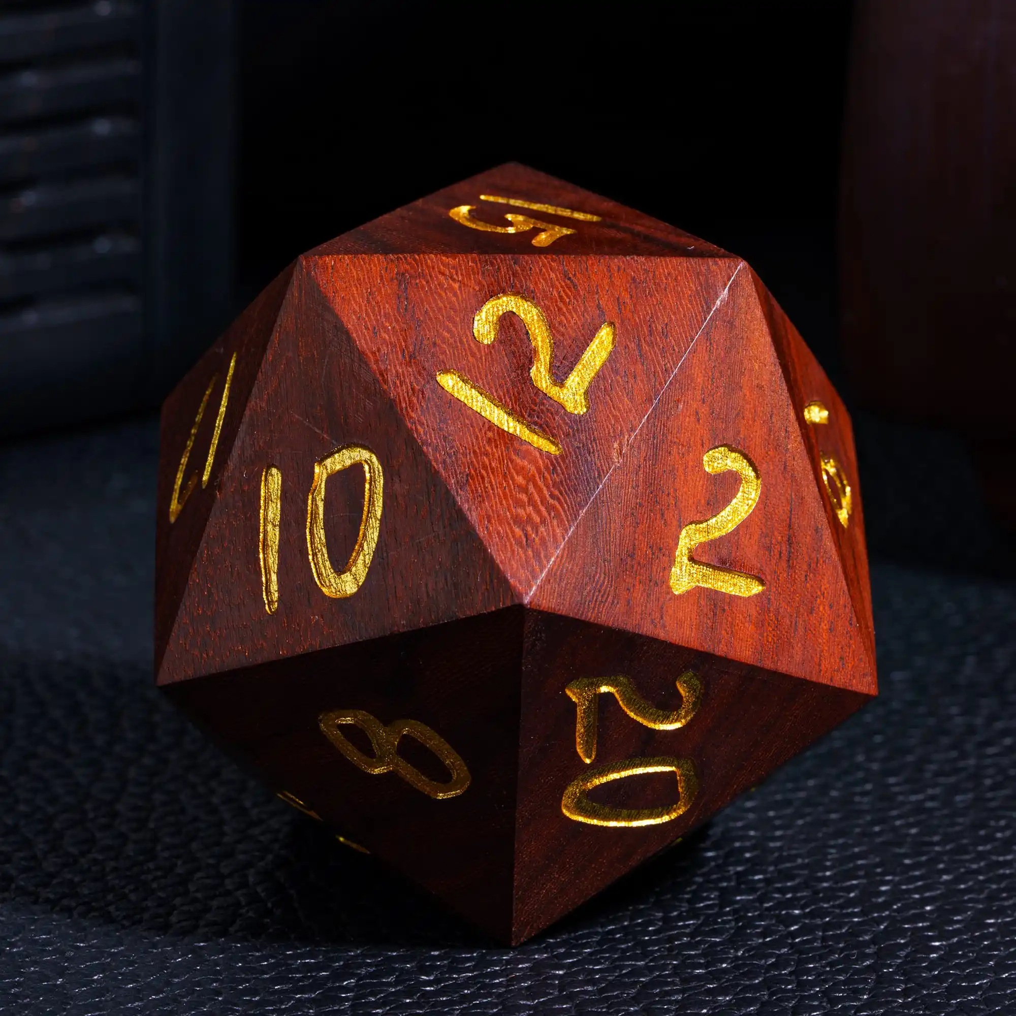 50MM D20 Wooden Dice 20 Sides D20 Polyhedral Games Dice for D&D Role Playing Game Lover Gifts TRPG Bar Club Table Accessories