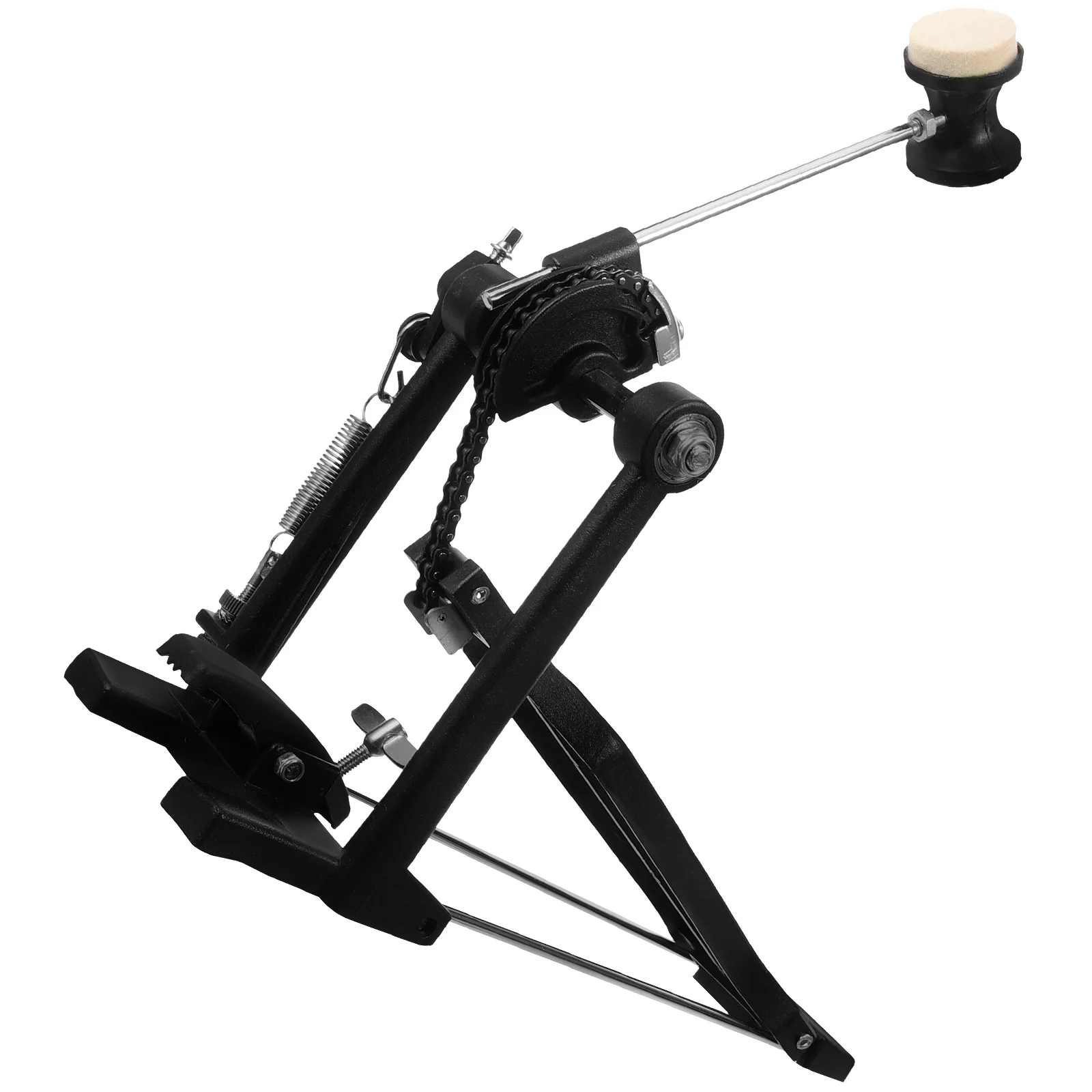 

Aluminum Bass Drum Pedal Thick Chain Widened Base Extended Anti Slip Spring Tension Adjustable Kick Drum Accessory