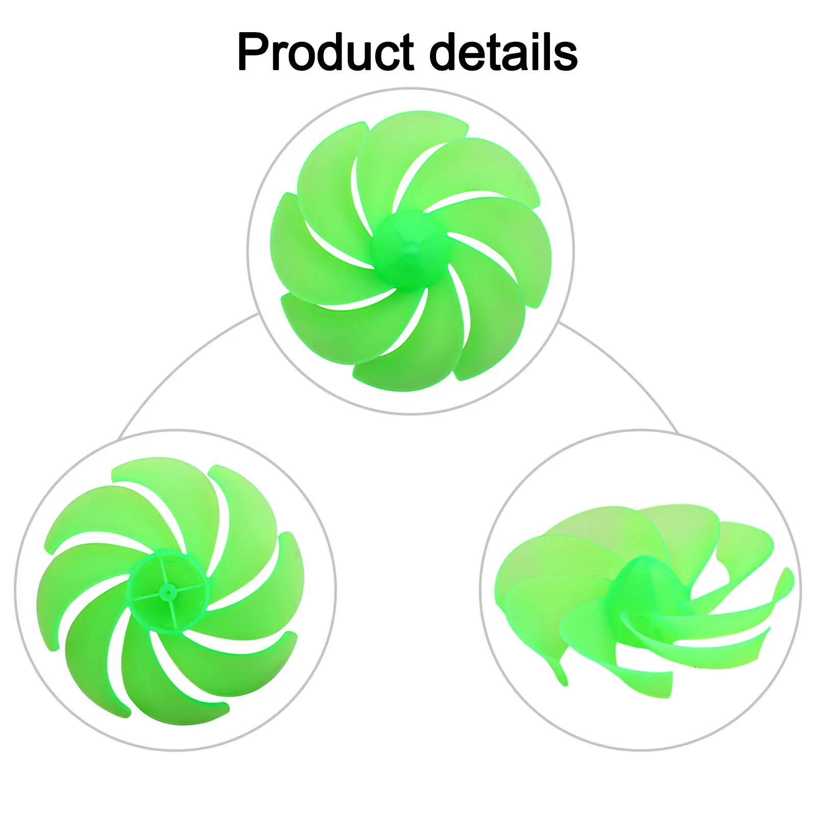 2 Pack 8 Leaf for fan for blades with 2mm Round Bore for Efficient Airflow in For DC Powered Wind Turbines and DIY Applications