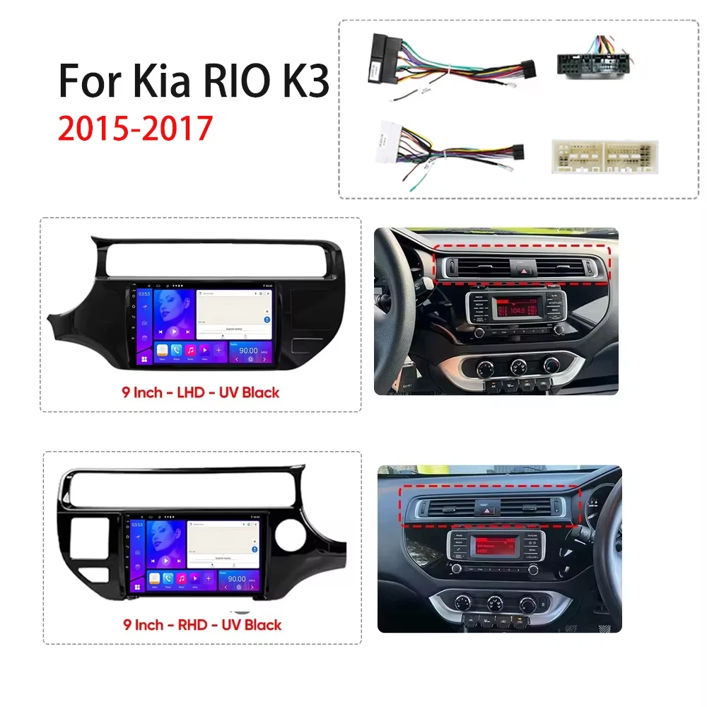 Android Car Radio For Kia RIO K3 2015-2017 LHD RHD Multimedia Auto Player Touch Screen GPS Navigation No 2din DVD 5G Wifi Video view 3
