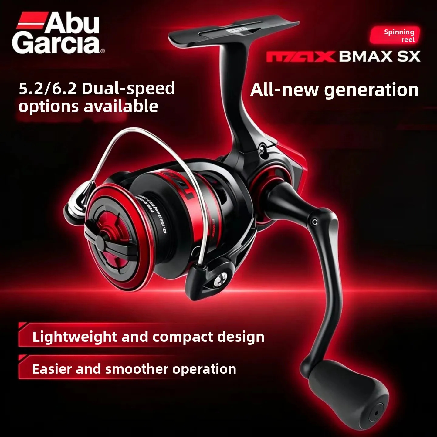 mulinello-da-spinning-abu-garcia-rapporto-di-trasmissione-62-funzionamento-fluido-leggero-ideale-per-la-pesca-in-mare-universale-con-bobina-a-bassa-profondita-5-cuscinetti-realizzato-in-materiale-composito