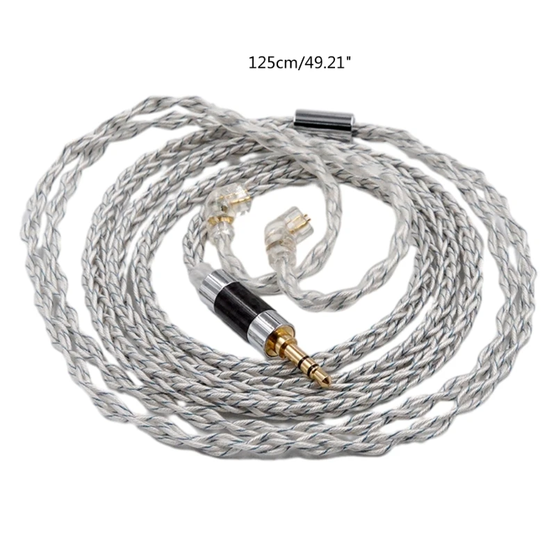 Posrebrzany kabel C Pin 0,75 mm do słuchawek ZS10PRO Niezawodny i trwały