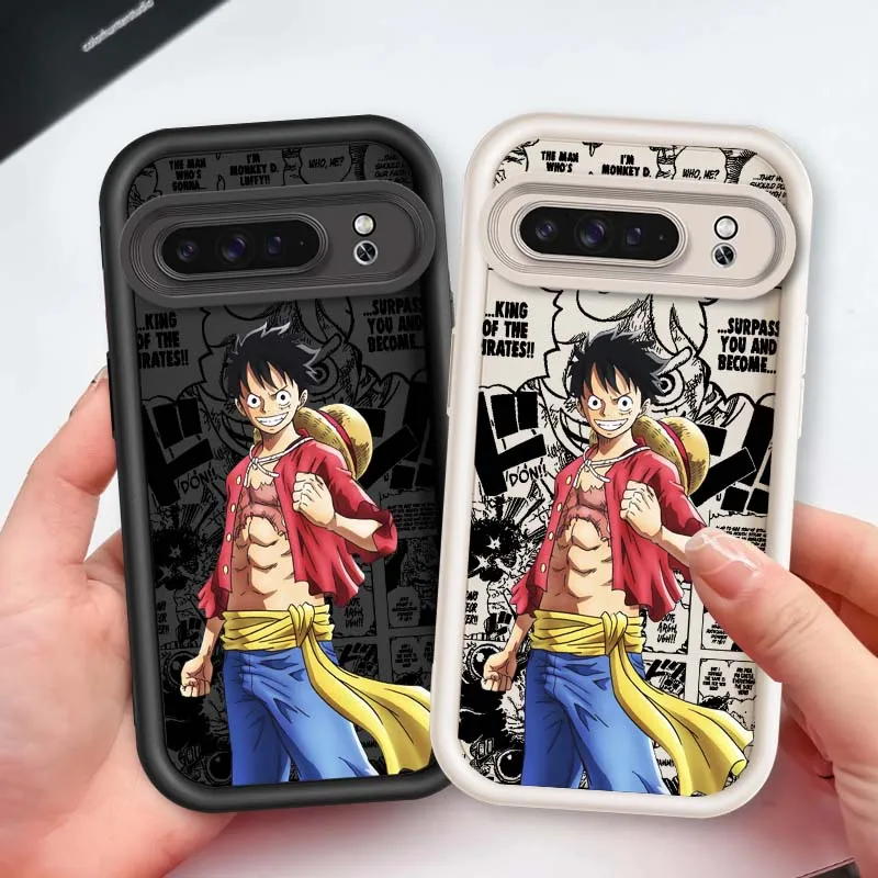 Anime Cartoon Ones Piece für Google Pixel 9 8A 8 7 7A Pro XL 5G Augenleiter Handyhülle Weiche TPU stoßfeste Abdeckung