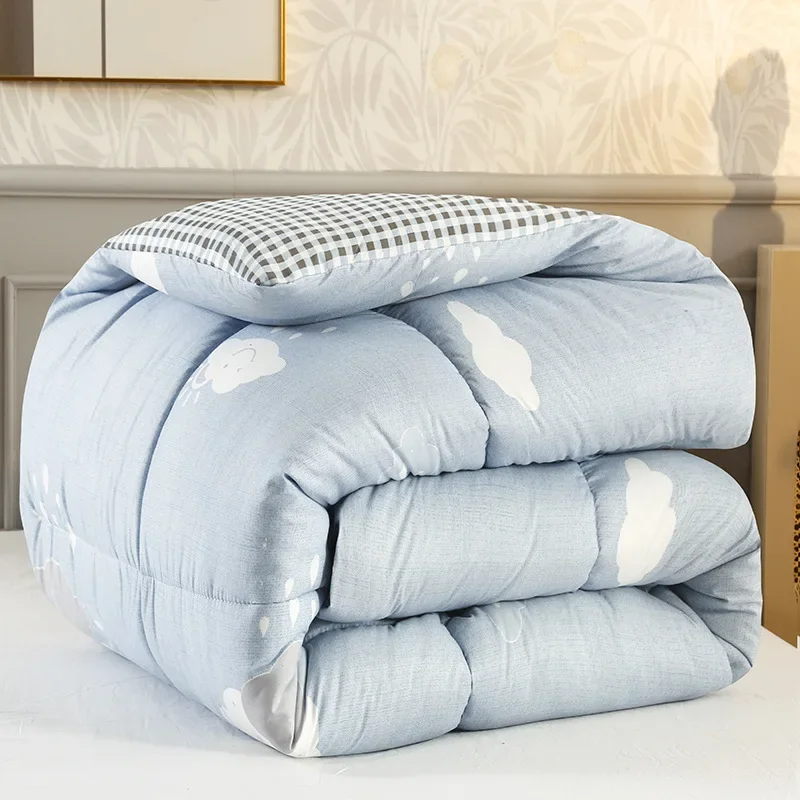 

Best-selling Home Textile Winter Thick Pure A Cotton Double Bedding Dormitory Single Spring and Autumn Soybean Quilt Core