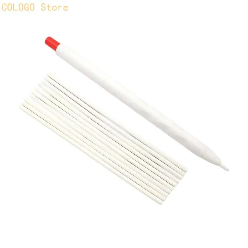 Quilting Fabric Marker Set with 10 Replacement Inserts Retractable Fabric Chalk Pen for Sewing and Pattern Drafting D0LD