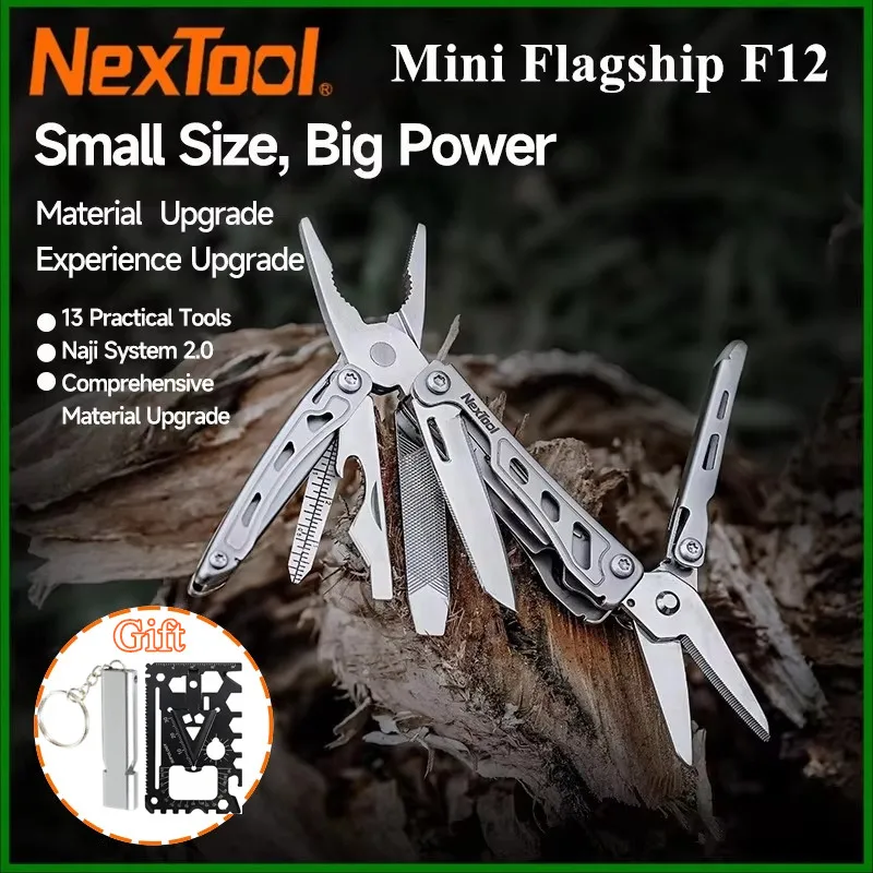

Многофункциональный инструмент NexTool Keychain Mini Flagship F12, 13 в 1: отвертка, плоскогубцы, напильник, линейка, открывалка для бутылок, ножницы, EDC-инструмент.
