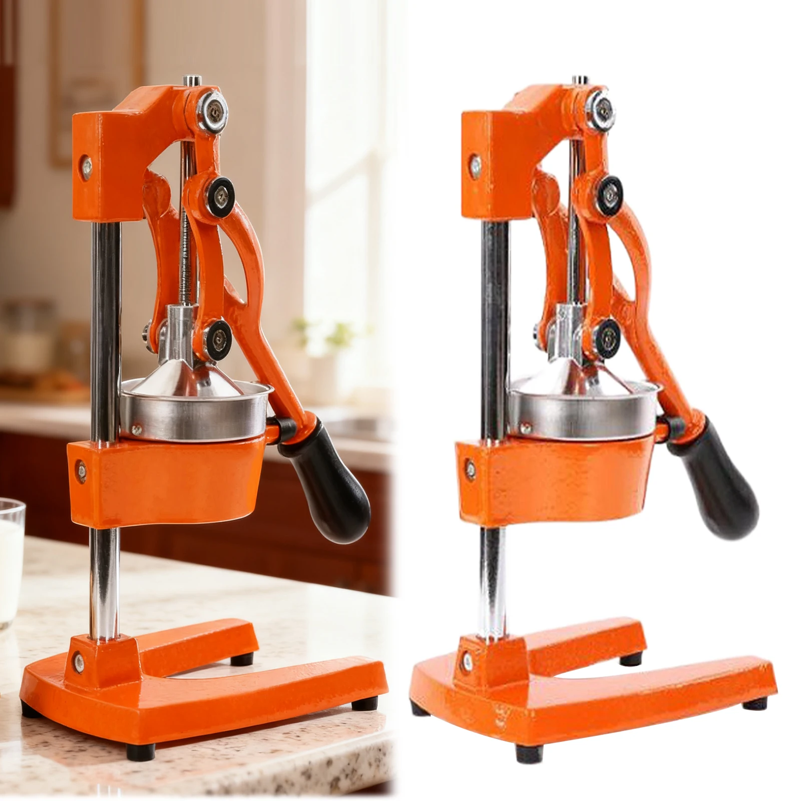 Home Use Fruit Squeezer with U Shaped Base Iron Juice Machine Anti-Slip Hand Pressed Juice Extractor Without Peeling Juicer