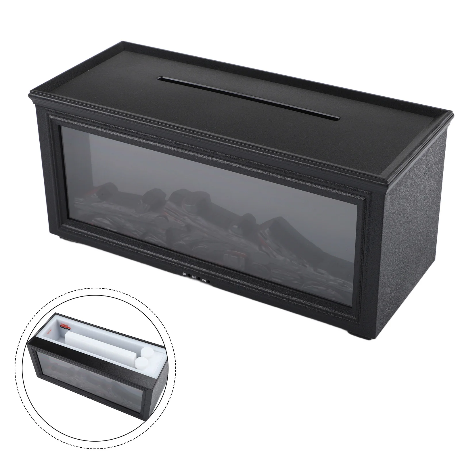 3D Fireplace Flame Aroma Diffuser with Remote Control Timer Options Auto Shutoff and Colorful Mood Lighting for Indoor Use