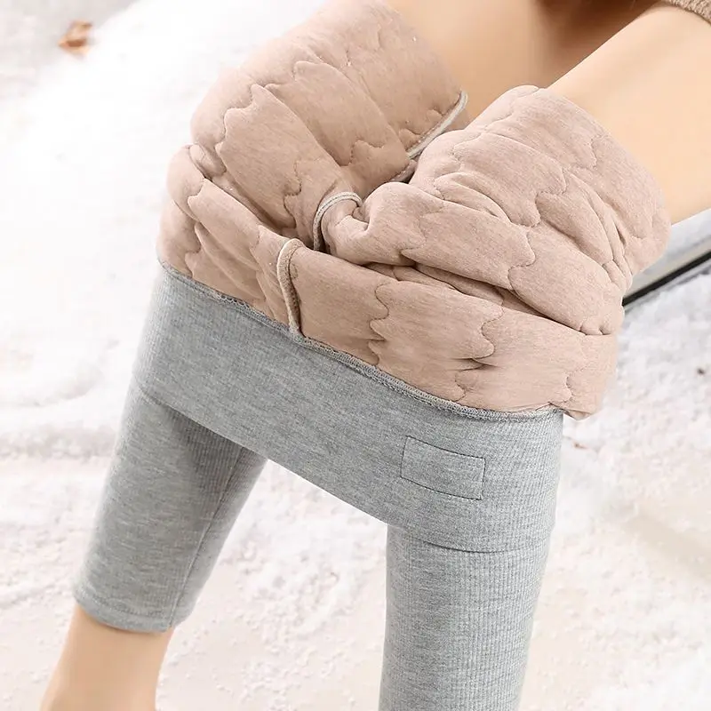 

2024 New Women Winter Warm Leggings High Waist Solid Color Velvet Women Thickened Leggings Stretchy Keep Warm Leggings T251