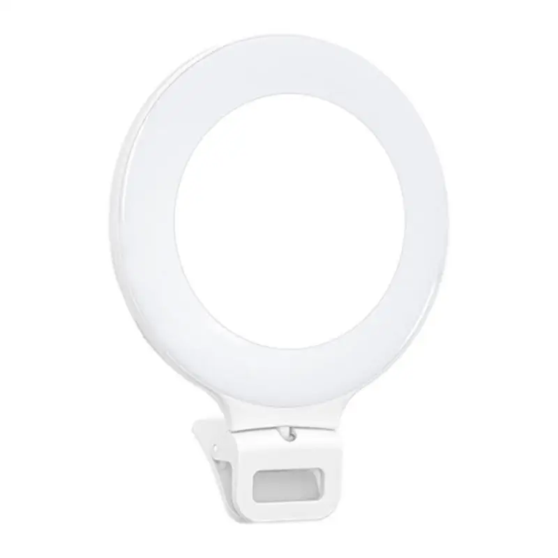 Selfie Light, 60 LED 800mAh Rechargeable Cell Phone Fill Light 3 Level Brightness, Portable Clip on Light