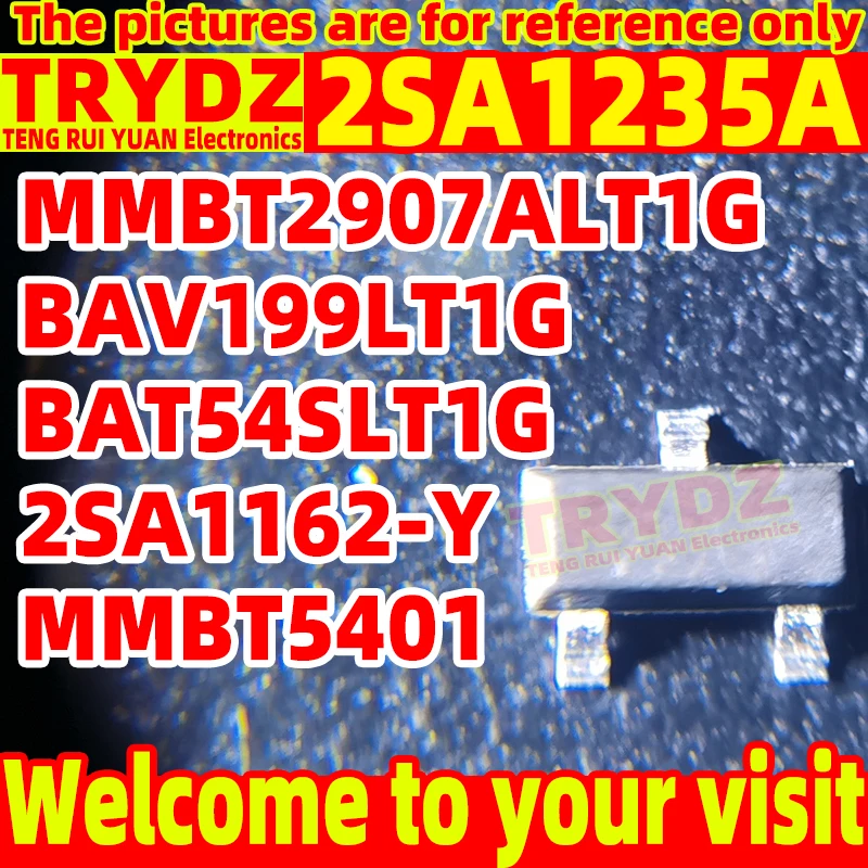 200-20pcs New 2SA1235A 2SA1162-Y MMBT5401 BAV199LT1G MMBT2907ALT1G BAT54SLT1G SOT-23