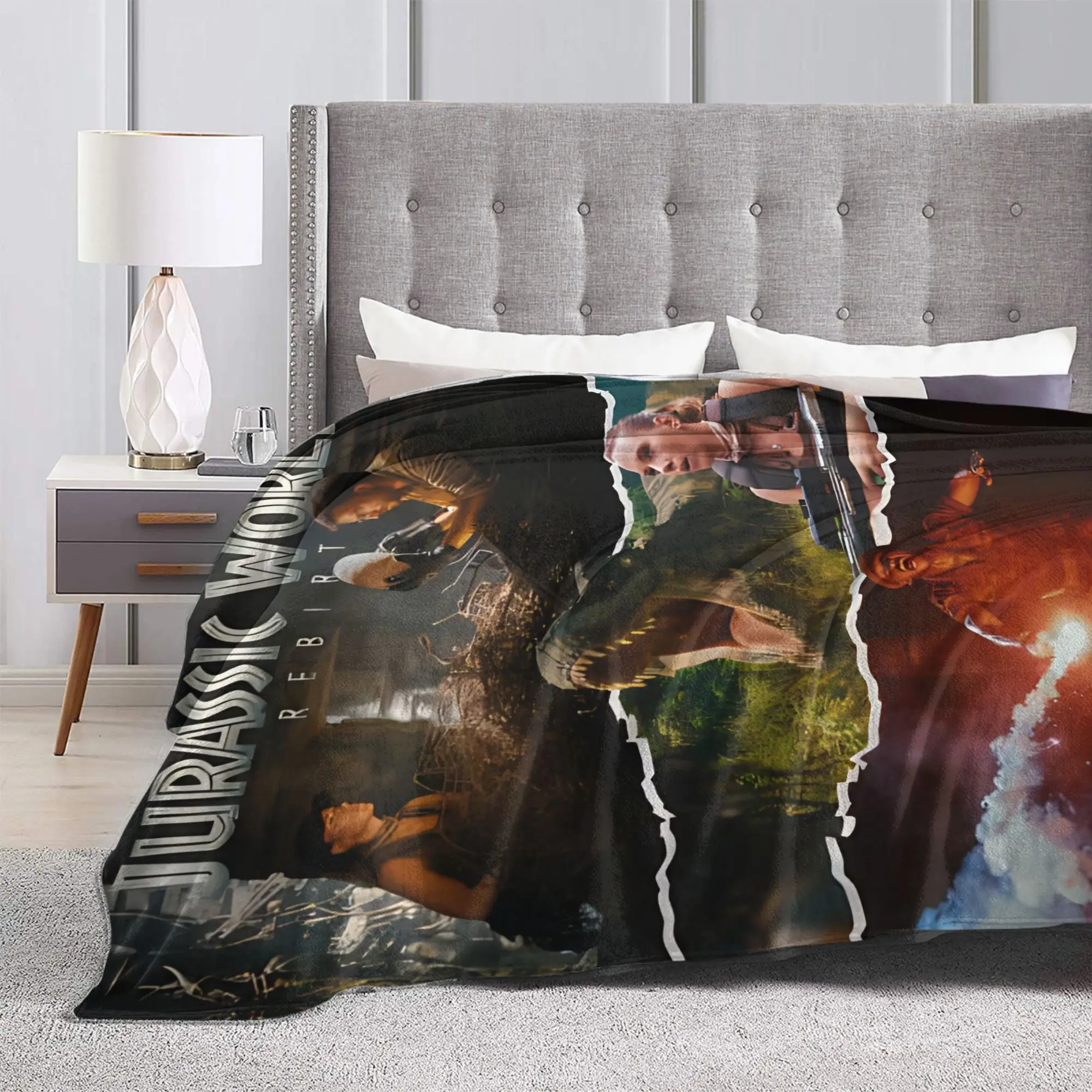 العالم الجوراسي ولادة جديدة 2025 بطانيات الفيلم لينة المخملية الاسترخاء الهدايا رمي بطانية المفرش #6