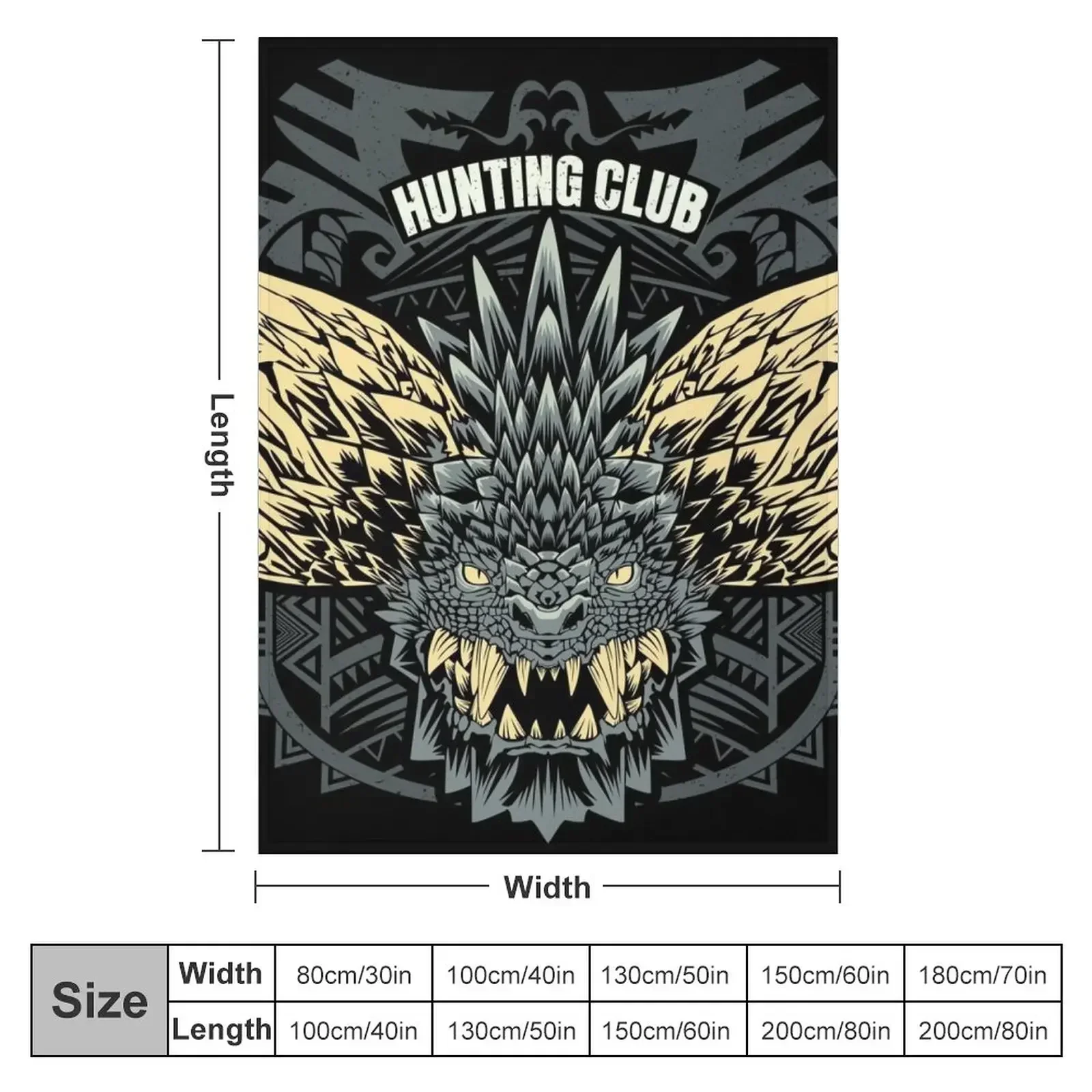 Nergigante Hunting club Throw Blanket couch cozy soft plush fuzzy picnic outdoor blanket