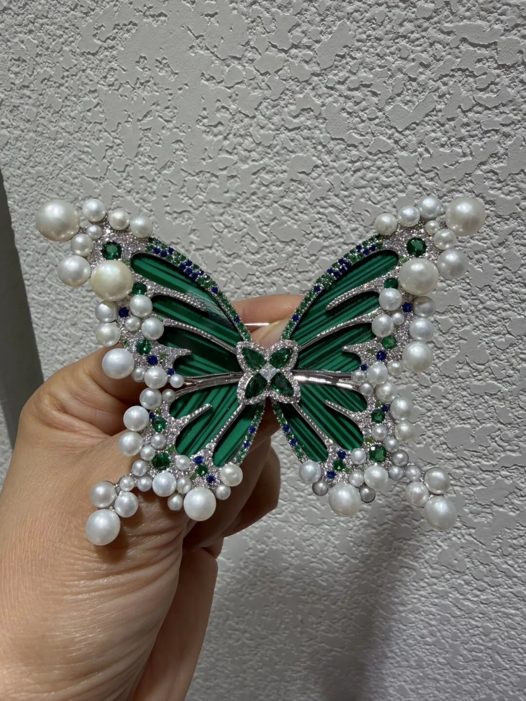 natural fresh water pearl brooch peacock stone copper with cubic zircon fashion women jewelry