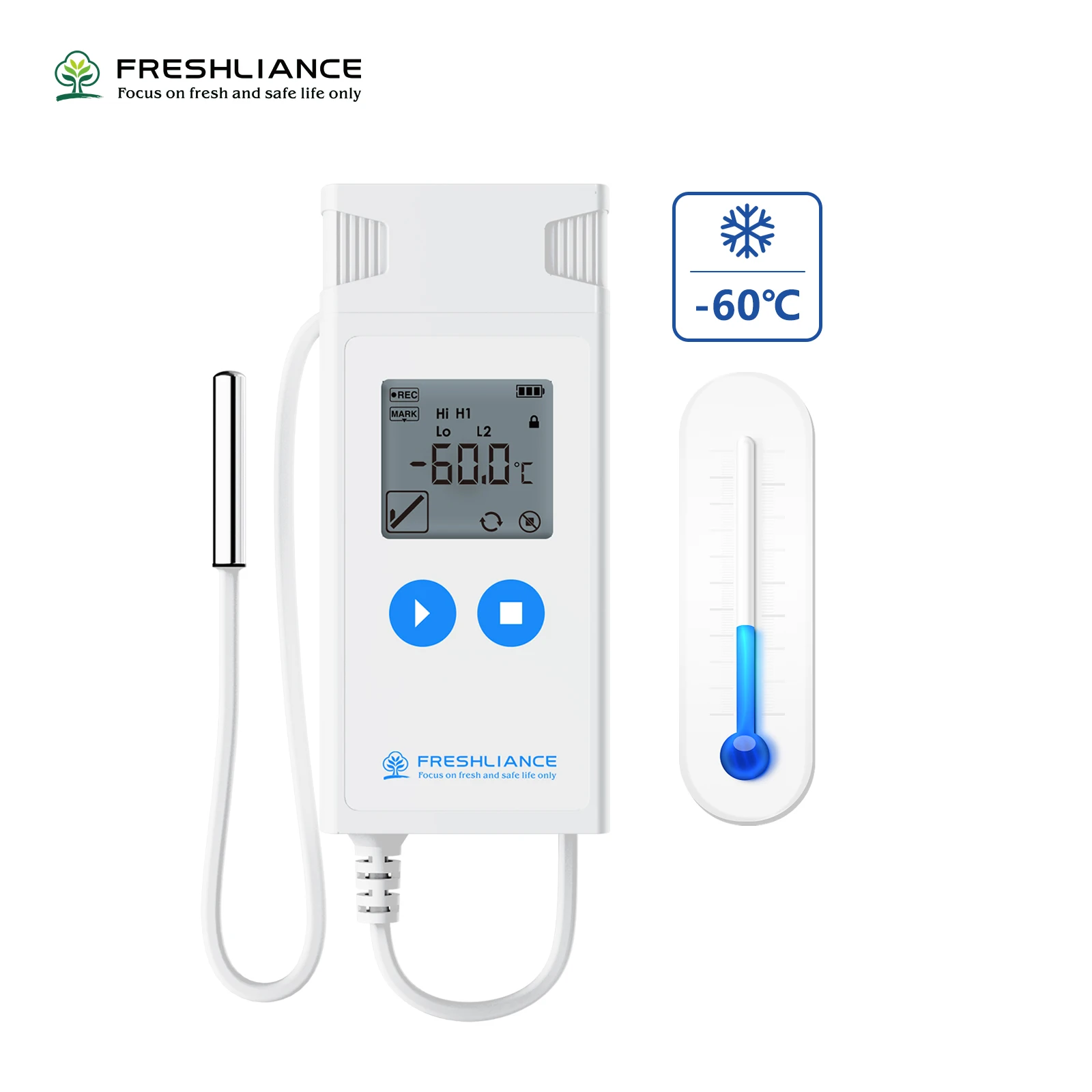 

Ultra Low Digit Display Temperature Data Logger USB Control for Refriger