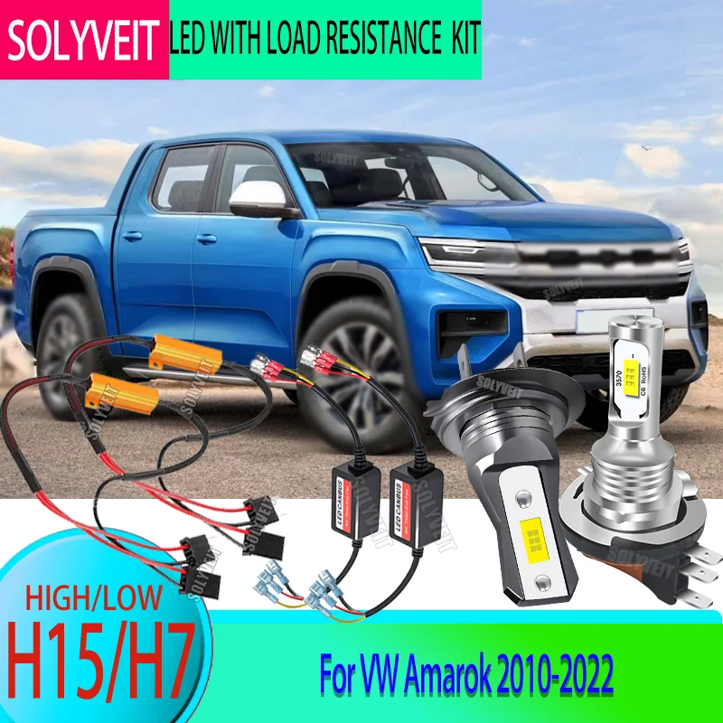 

Designed for Direct Swap: LED High Low Beam With load resistance Kit For VW Amarok 2010-2015 2016 2017 2018 2019 2020 2021 2022