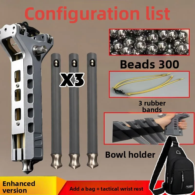 Automatic Slingshot Adult Outdoor Shooting Competition Specialized Slingshot Toy HALF METAL HALF PLASTIC 3D Print Sling Shot image 3