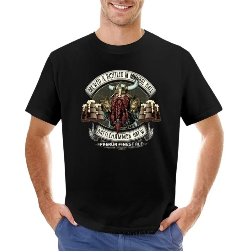 Mithral Hall Battlehammer Brew Bruenor Faerun Dwarf Fourthpeak Frost Hills T-Shirt blank t shirts men clothings