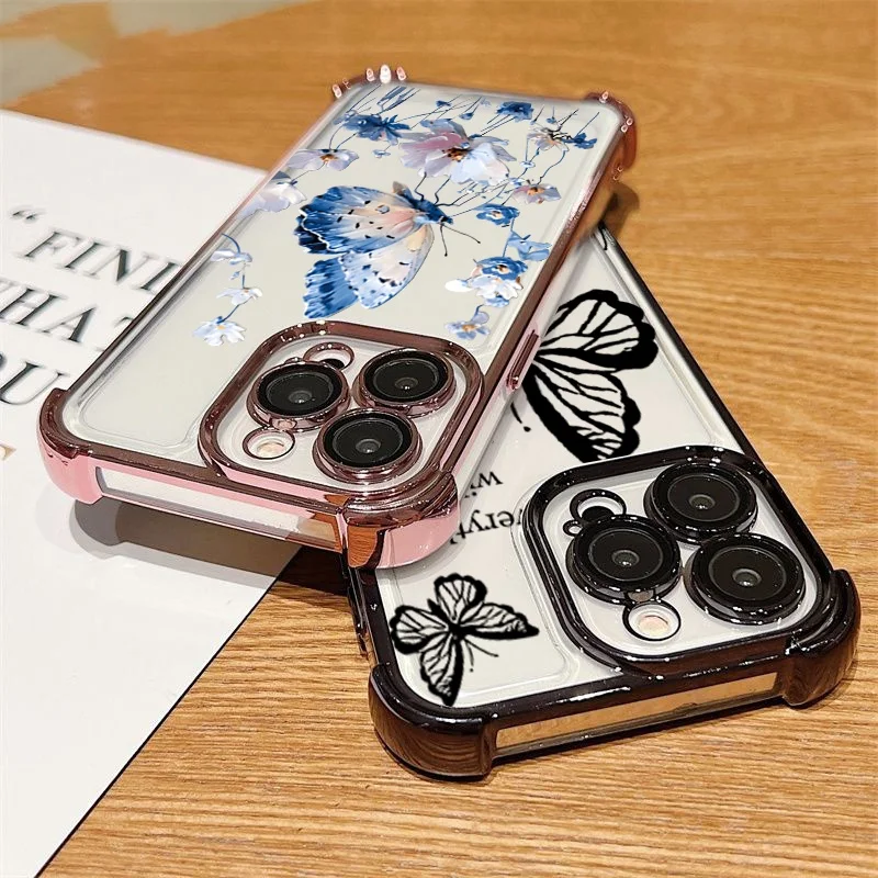 Красочный чехол для телефона с бабочкой для VIVO V50 V40 Lite V23 V25 V27 V30 Pro V29E S15 S16, модный противоударный чехол с рисунком
