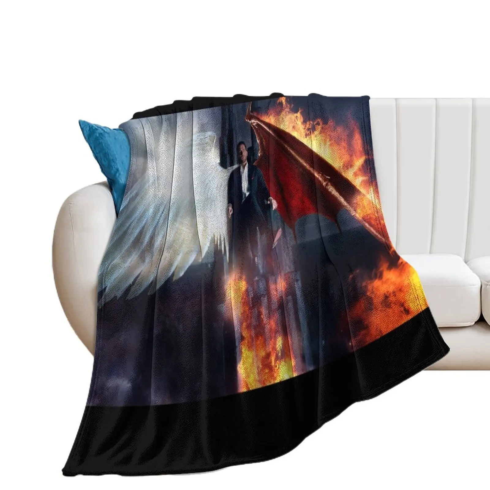 Lucifer - Hellish Throne Throw Blanket Soft Big Soft Plush Plaid Blankets