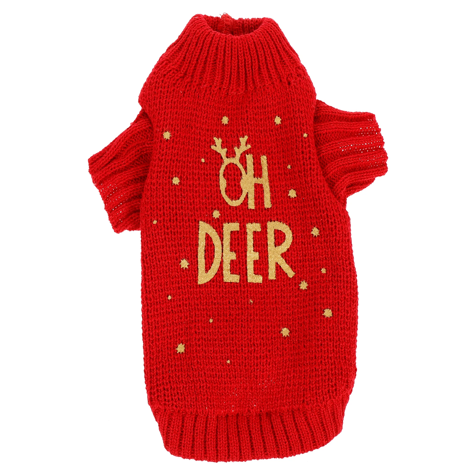 

1Pcs Dog Christmas Sweater Size Xs Wool Pet Clothes Warm Letters Design Comfortable for Outdoor Activities Pet Sweater