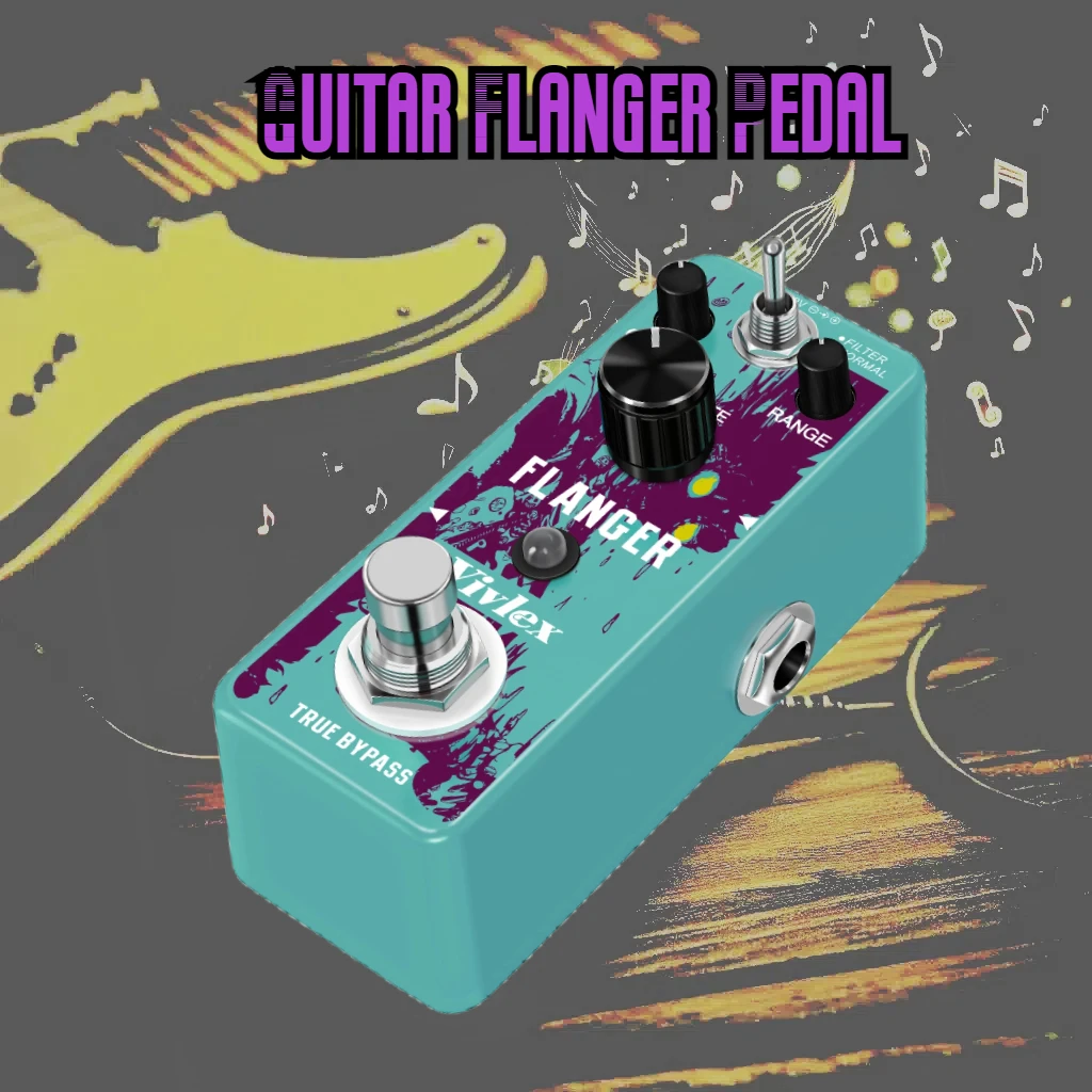 Vivlex-Analog Bass Pedal Flanger Guitar Effects Pedal Flanger Mini Single Pure Flange Effector True Bypass