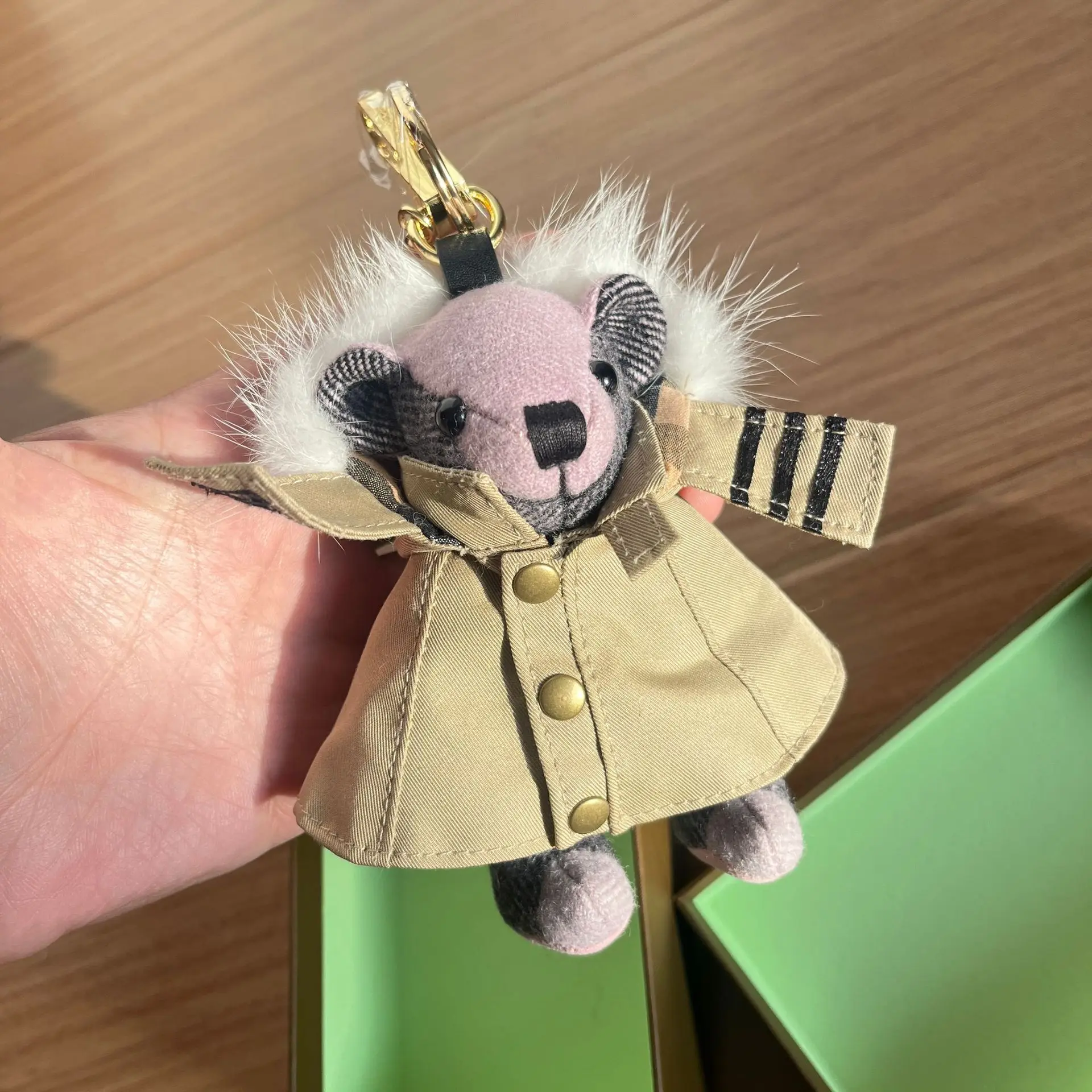 لطيف الكرتون الدب قلادة الصوف الناعم اليدوية محشوة دمية المفاتيح سحر الهدايا سيارة الحلي حقيبة قلادة #2