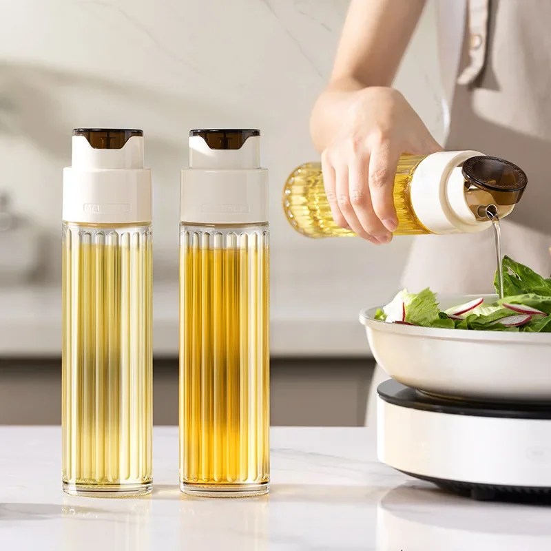 Automatic Opening and Closing Oil Bottle Household Kitchen Leak-proof Large Capacity Soy Sauce Vinegar Seasoning Bottle