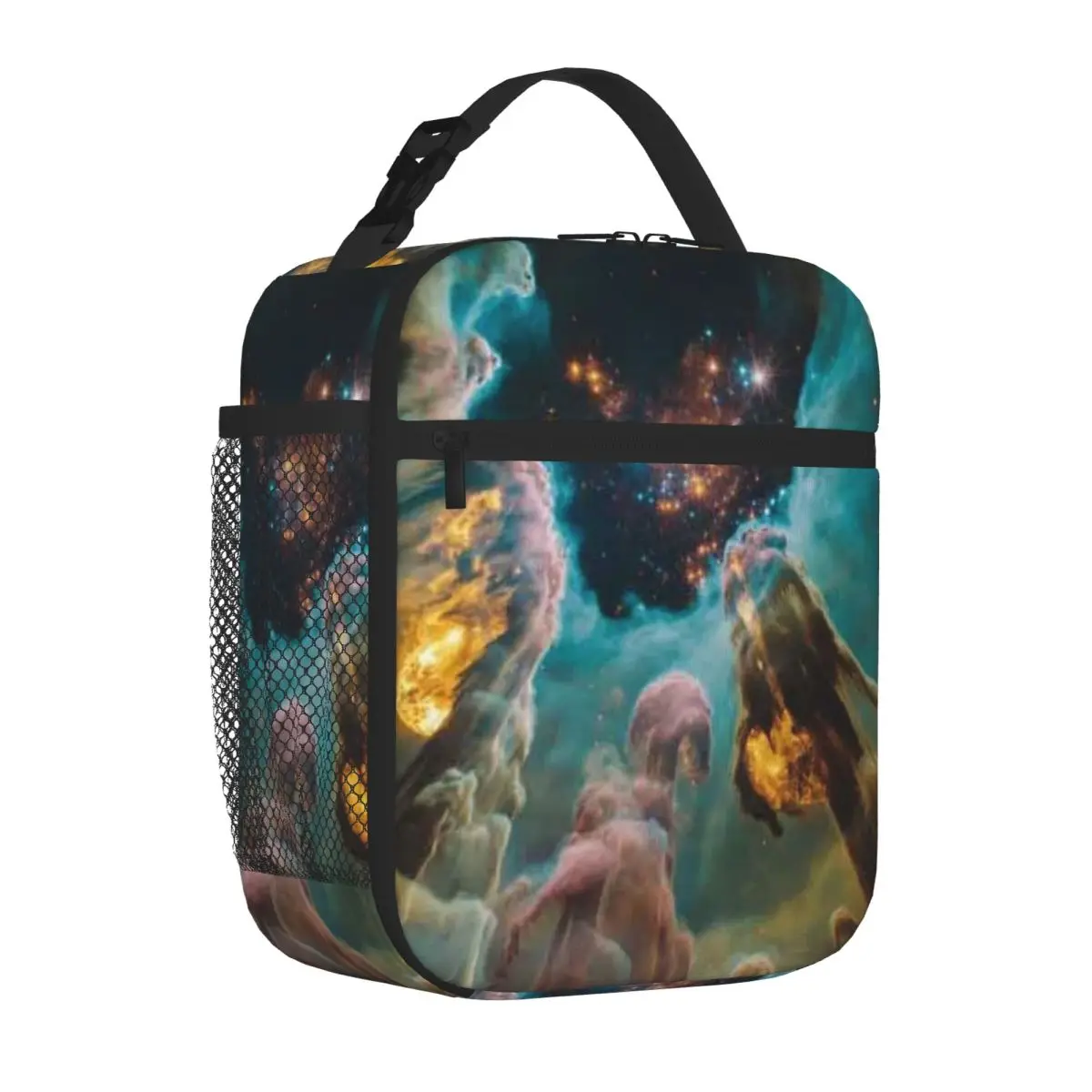 Bestselling Pillars Of Creation Art Vibrant Cosmic Nebula Print Abstract Galaxy Lunch Bag Outdoor Sports Camping Lunch Bag