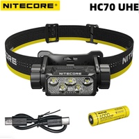 NITECORE HC70 UHE Headlight 6 LEDs 1600 Lumen White Red Light High Performance Rechargeable Work Headlamp Extra Long Runtime