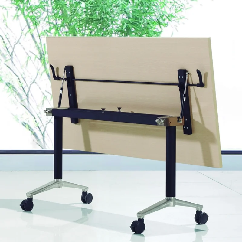 

Modern simple foldable office strip conference multi-functional mobile training computer desk