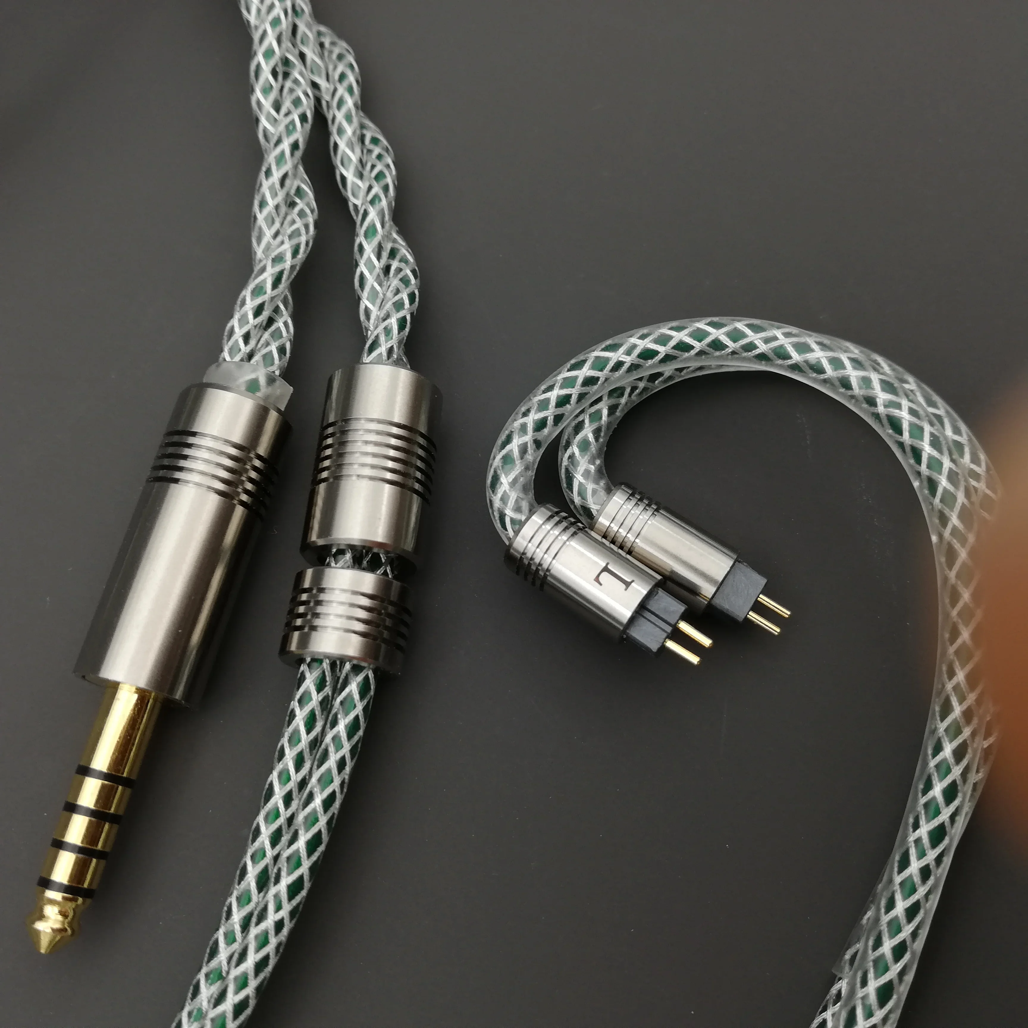 HIFI OCC earphone upgrade cable MMCX plated wire oil immersed silver Guhe copper plated silver shielded wire QDC IE300