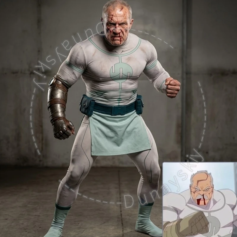 

Viltrumte Cosplay Full Costume Set Anissa Stretch Material Invincible Cape Viltrumite Uniform Integrated Belt Jumpsuit Halloween