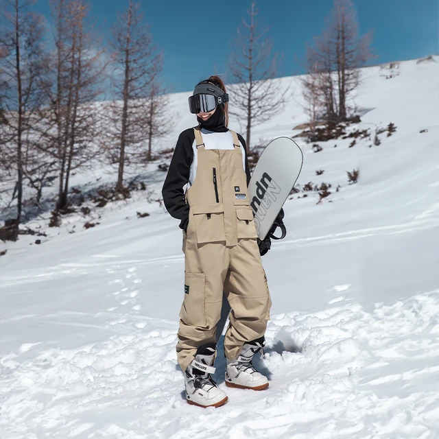 NANDN Strap Ski Pants Snow clothing Waterproof and Windproof Loose Winter One Piece snowboard pants men Women AliExpress