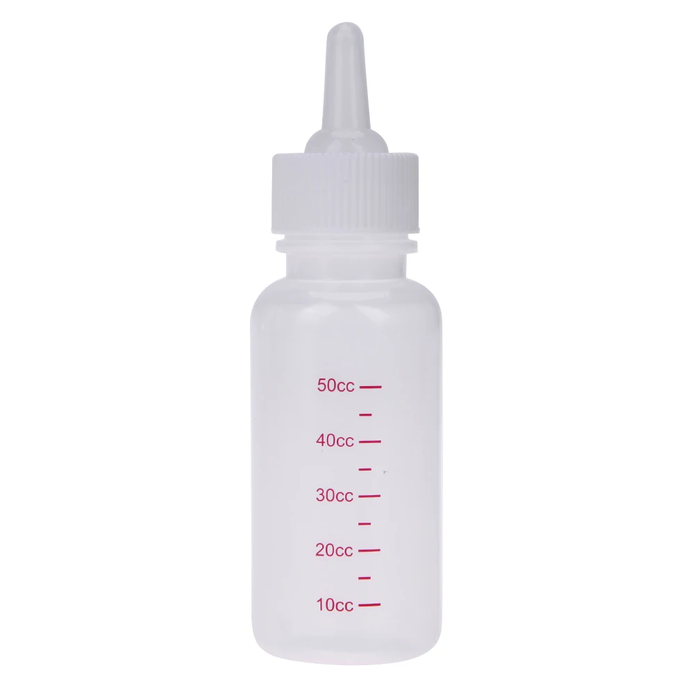 

Transparent Silicone Newborn Bottle Flexible 50ml Infant Bottle Nipple-Squeezably Eco-friendly Non-toxic for Puppy Little Rabbit