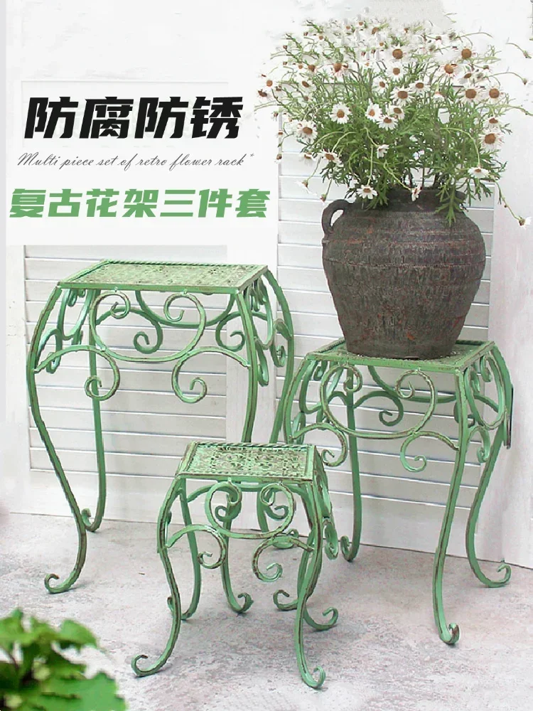 Hot SalesHot SalesFlower Rack, Outdoor Iron Balcony,floor To Ceiling Courtyard Garden,bonsai Rack,decoration,multi-layer Flower