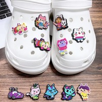 12pcs/set Gabby's Dollhouse Girls Cartoon Shoe Charms Accessories DIY Shoes Decoration Toy for Classic Clog Kids Gift