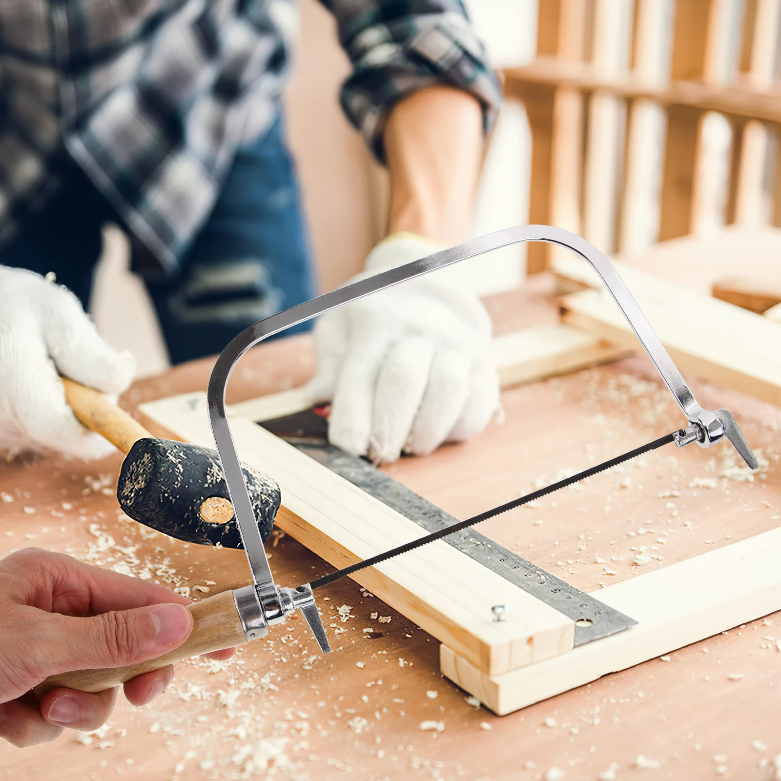 

Premium Heavy Duty Engraving Coping Saw For Woodworking Japanese Hand Saw Scroll Bow Wood Cutting Tool Ergonomic Durable Mini