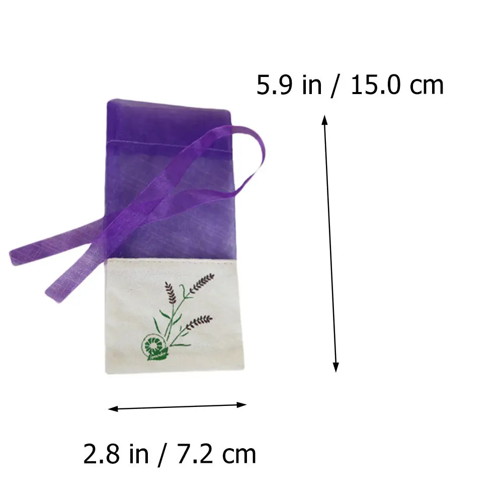 12Pcs Lavender Hue Empty Sachet Mesh Bags Drawstring Organza Pouches for Dried Lavender Grains Herbs Jewelry Mini Gifts Party