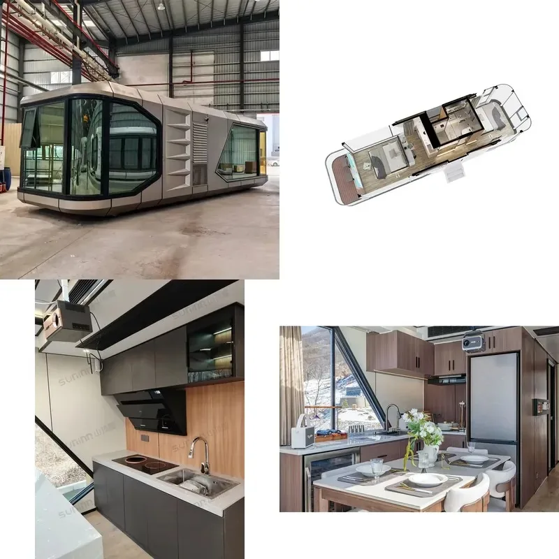 Prefabricated Modular Luxury Cabins with Air Conditioning and Taps Premier Camping Option in European Resorts