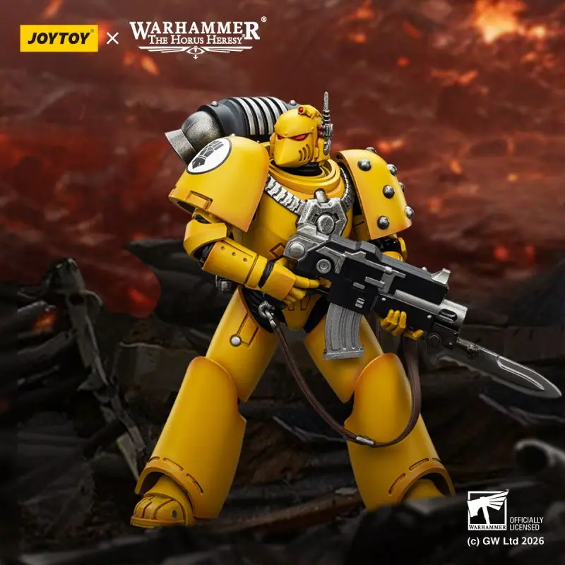 

JOYTOY Warhammer The Horus Heresy Imperial Fist MKVI Tactical Legionary 1:18 Action Figure Collection Adults Model Gift