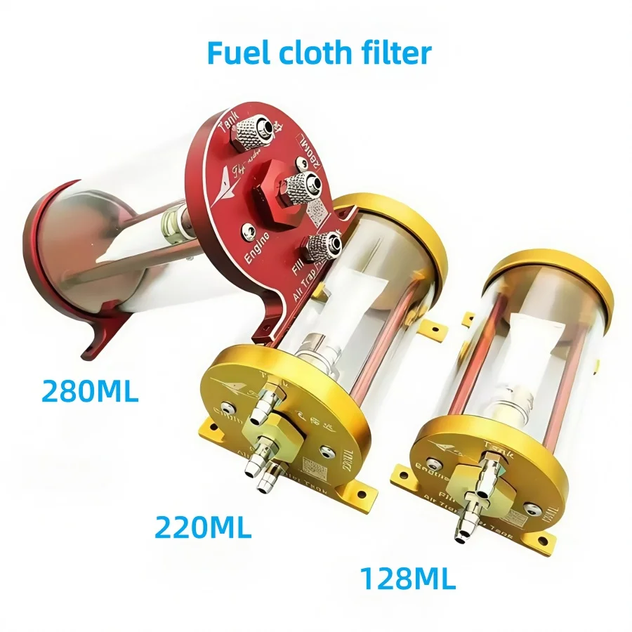 1~5PC Model Aircraft Turbojet Engine Dedicated UAT High Transparency Sealed Anti Bubble Fuel Tank 128ML 220ML 280ML CNC Ultimate