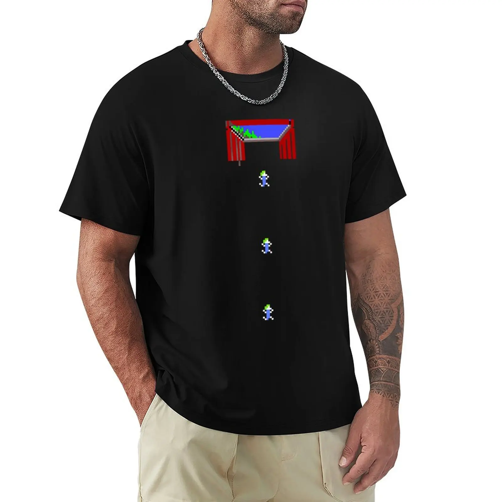 

Lemmings Pixel Dos Game Fan Shirt T-Shirt Basic Short Sleeve T-Shirt for Men