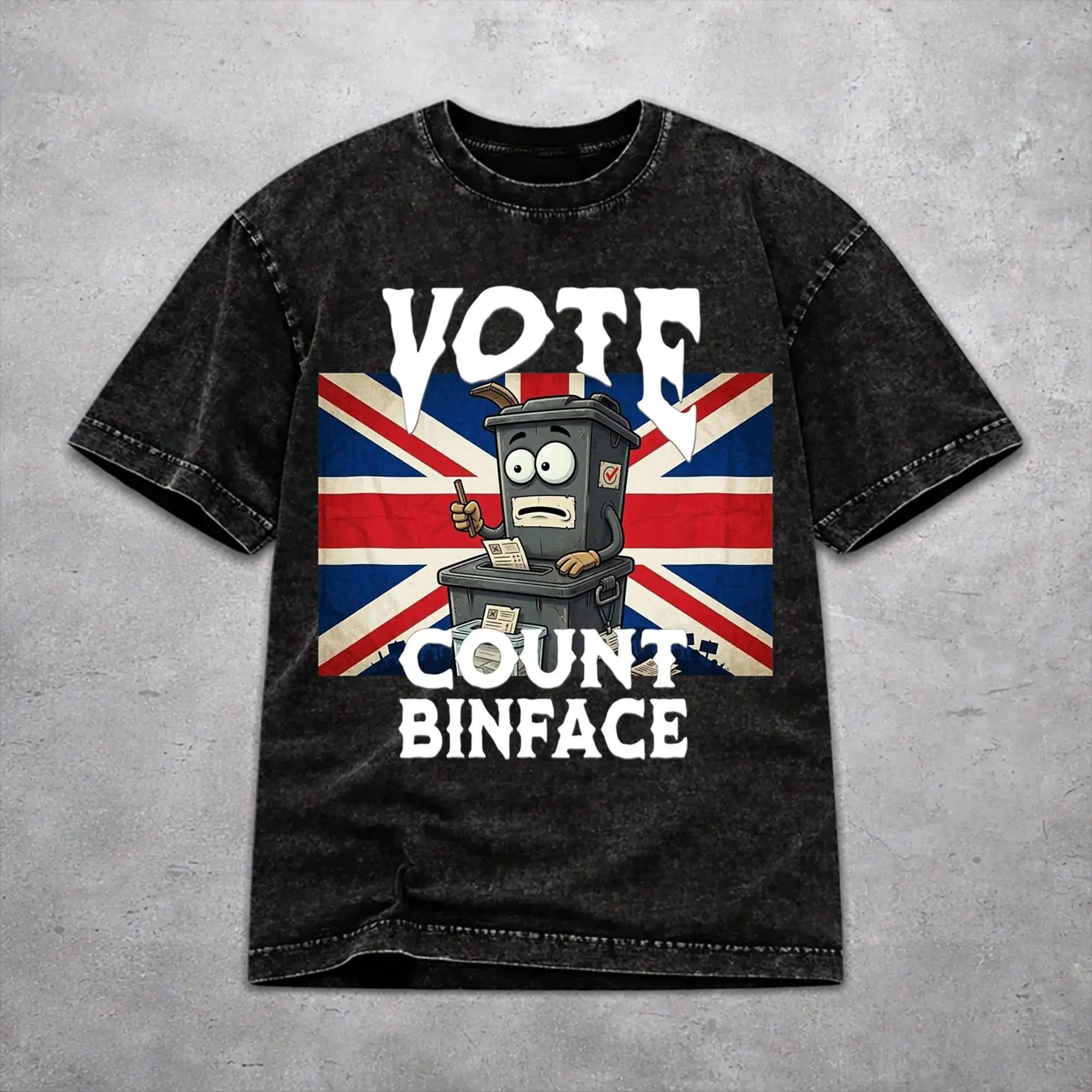 Women Men Vote Count Binface For Prime Minister  T Shirt Graphic Printed Cotton Washed  Casual T-Shirts