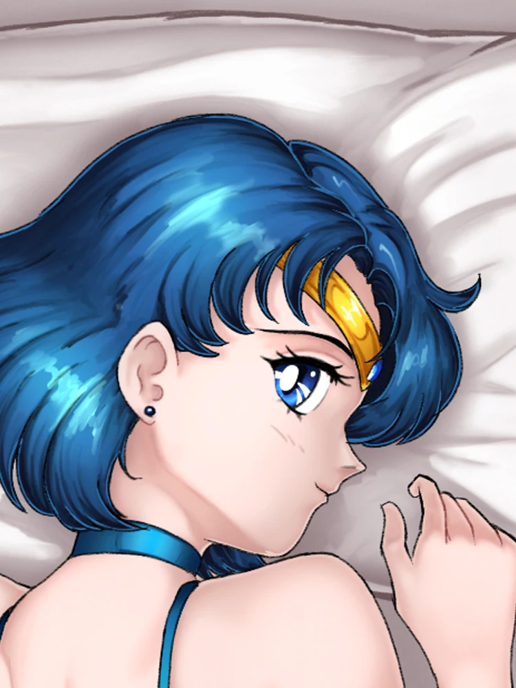 Dakimakura Anime Pillow Case Sailor Mercury Double Sided Print Life Size Pillow Cover Anime Waifu Pillowcase Gift
